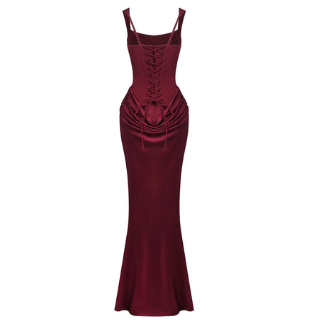 Hortense Square Neck Corset Maxi Dress