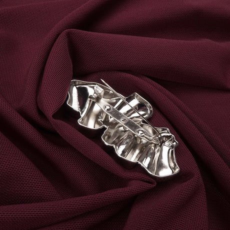 Instinct One Shoulder Draped Ruched Mini Dress Burgundy