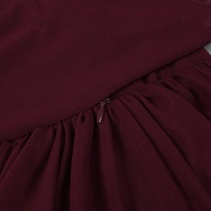 Instinct One Shoulder Draped Ruched Mini Dress Burgundy