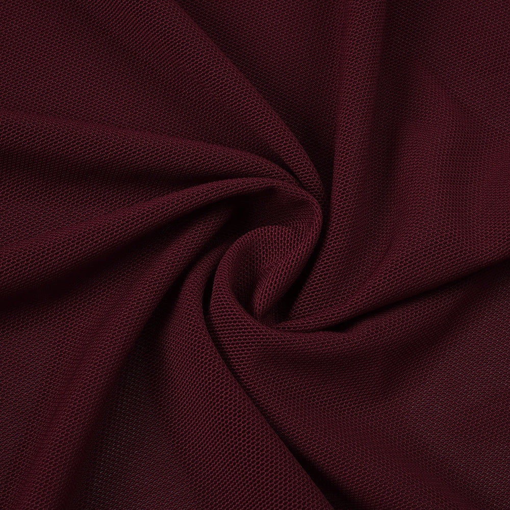 Instinct One Shoulder Draped Ruched Mini Dress Burgundy