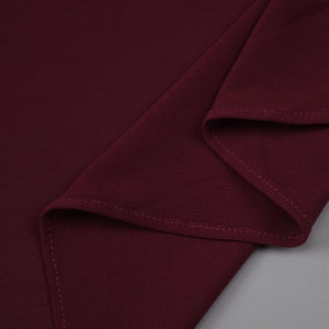 Instinct One Shoulder Draped Ruched Mini Dress Burgundy