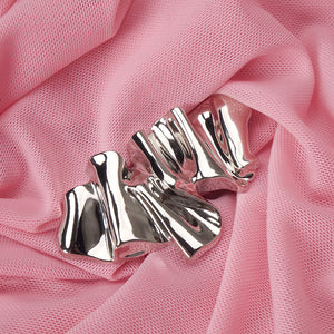 Instinct One Shoulder Draped Ruched Mini Dress Pink
