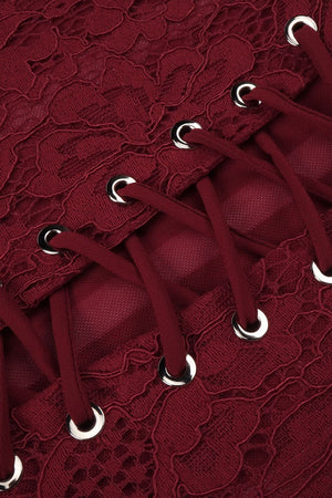 Isaline Halter Lace Corset Maxi Dress - Burgundy_-_selmori.com_-_20