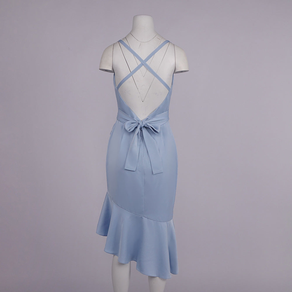 Amulette Cowl Neck Ruffle Midi Dress
