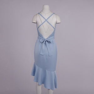 Amulette Cowl Neck Ruffle Midi Dress