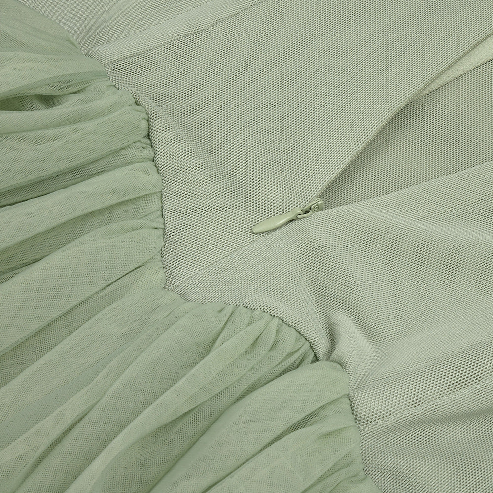 Émotion Strapless Pleated Corset Maxi Dress