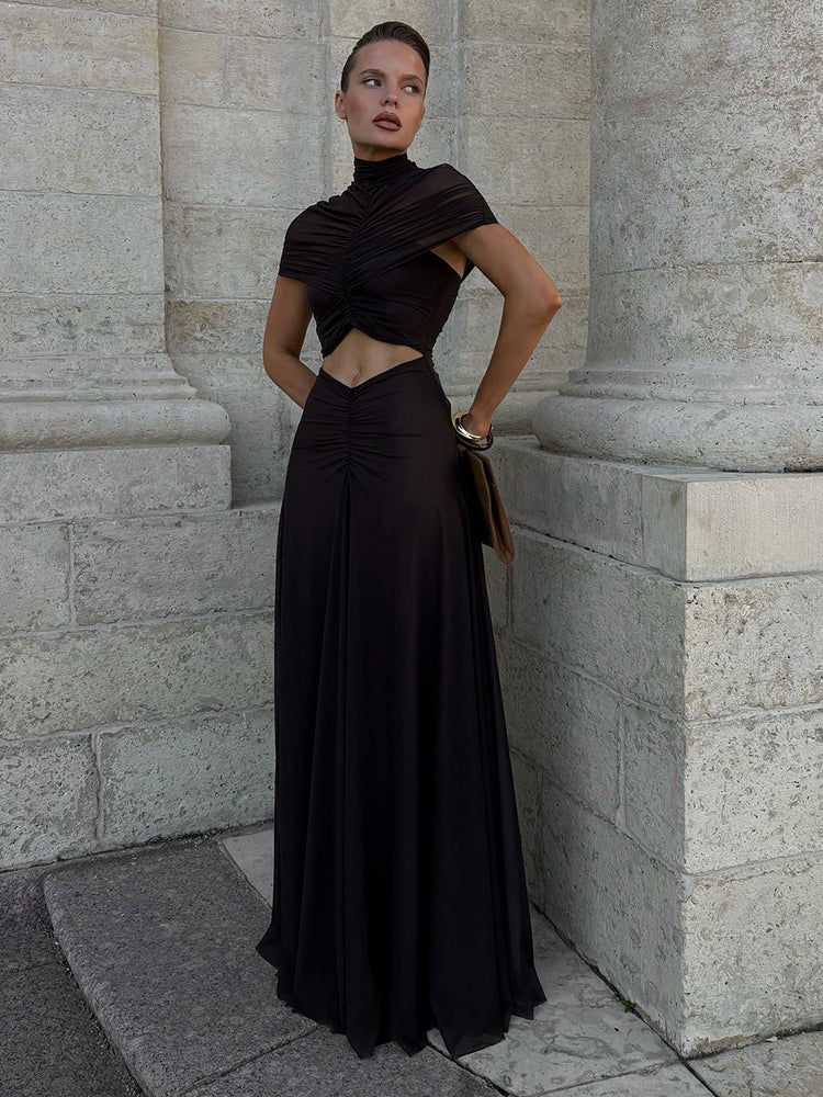 Selmori Joséphine Hollow Out Maxi Dress