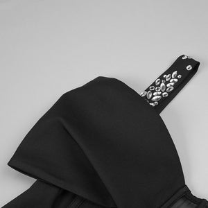 Éclatante Corset High Slit Mesh Maxi Dress