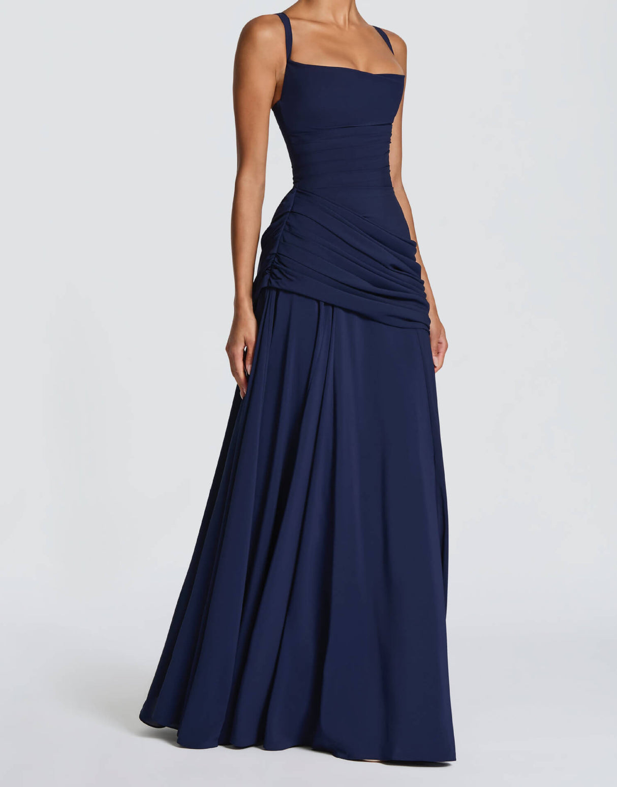 Victoire Square Neck Elegant Maxi Dress