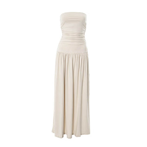 Élisa Strapless Ruched Maxi Dress