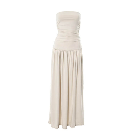 Élisa Strapless Ruched Maxi Dress