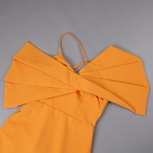 Solène One Shoulder Slit Midi Dress