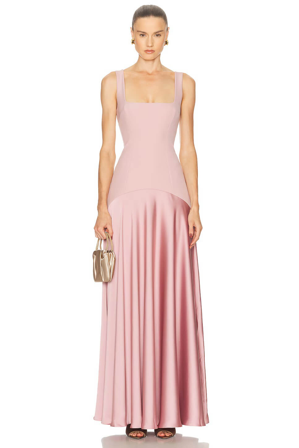 Zizanie Square Neck Sleeveless Maxi Dress