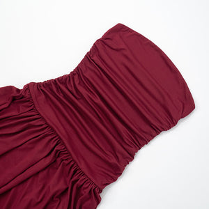 Élisa Strapless Ruched Maxi Dress