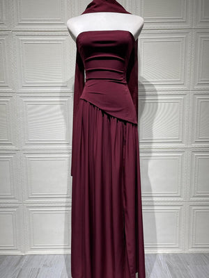 Selmori Solène Asymmetrical Maxi Gown