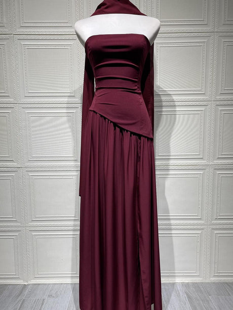 Selmori Solène Asymmetrical Maxi Gown