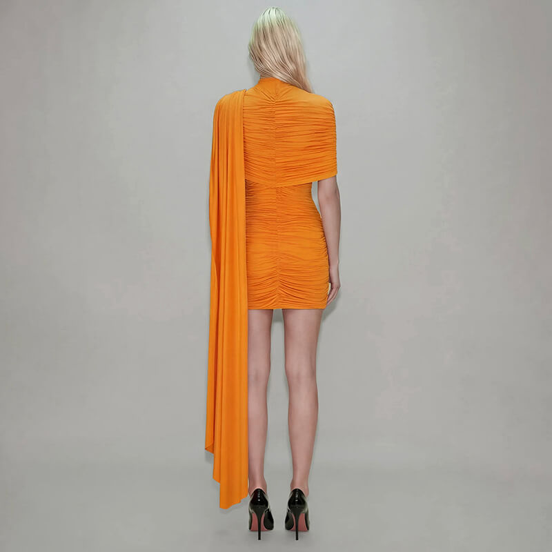 Selmori Panorama Ruched Draped Mini Dress