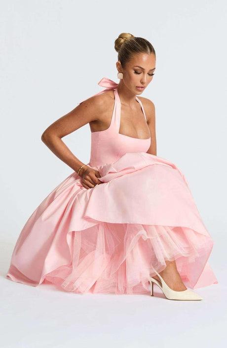 Selmori Margaux Halter Neck Midi Dress