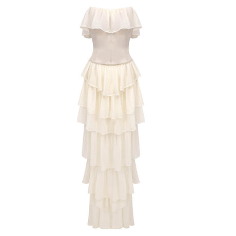 Selmori Justine Strapless Tiered Maxi Dress