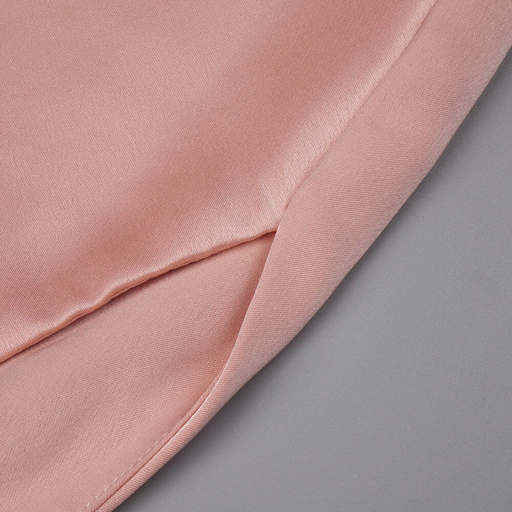 Joséphine Cowl Neck Satin Midi Dress