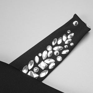 Éclatante Corset High Slit Mesh Maxi Dress