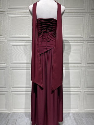 Selmori Solène Asymmetrical Maxi Gown