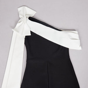 Selmori Inès One Shoulder Elegant Midi Dress