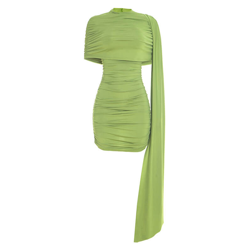 Selmori Panorama Ruched Draped Mini Dress