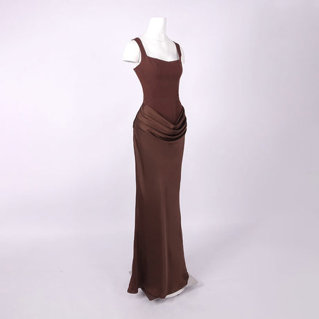 Selmori Hortense Sleeveless Square Neck Maxi Dress