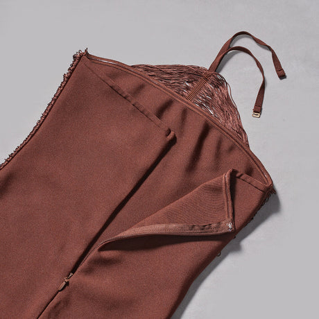 Selmori Jade Ruched Halter Neck Maxi Dress