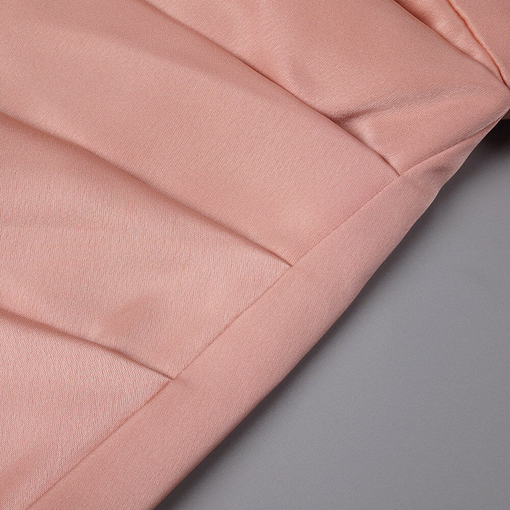 Joséphine Cowl Neck Satin Midi Dress