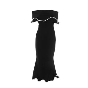 Azur Off Shoulder Midi Dress