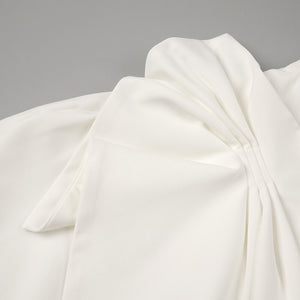 Lucie One Shoulder Draped Midi Dress