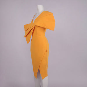 Solène One Shoulder Slit Midi Dress