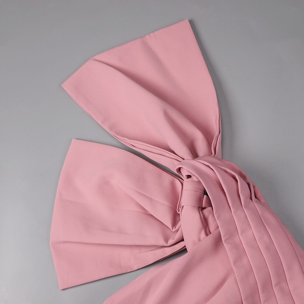 Héloïse Off Shoulder Bow Draped Midi Dress