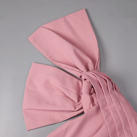 Héloïse Off Shoulder Bow Draped Midi Dress