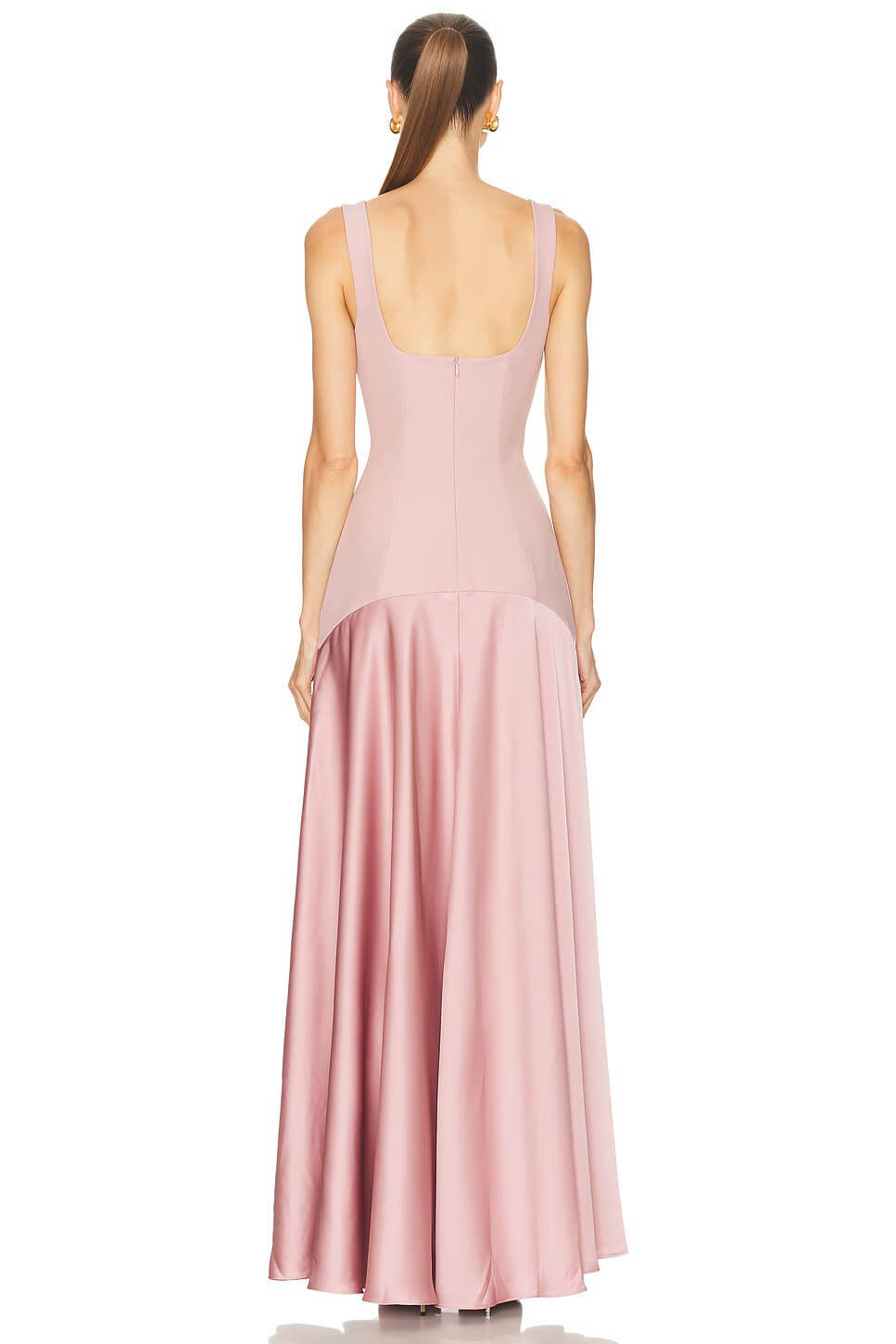 Zizanie Square Neck Sleeveless Maxi Dress