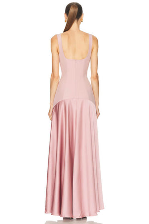 Zizanie Square Neck Sleeveless Maxi Dress