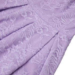 Subtilité Square Neck Lace Midi Dress