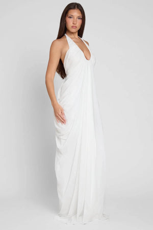 Sophie Halter Plunging Neckline Maxi Dress