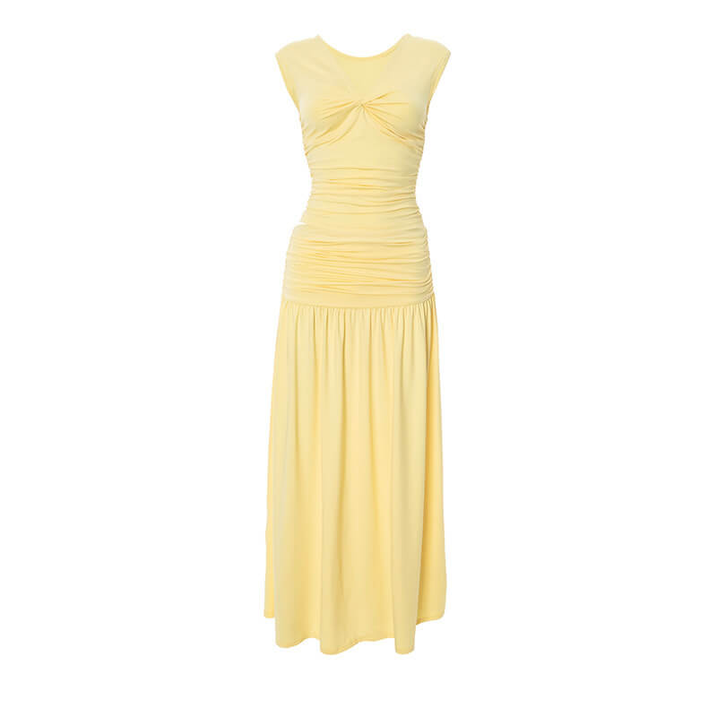 Aurore V Neck Ruched Maxi Dress Set