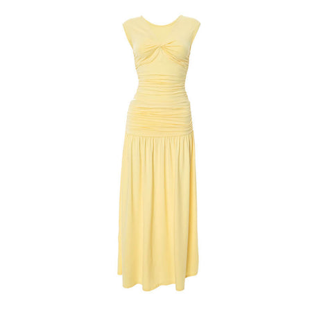 Aurore V Neck Ruched Maxi Dress Set