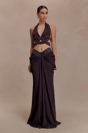 Désir Halter Cutout Maxi Dress