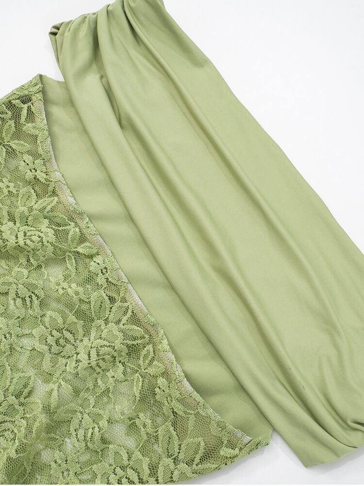 Trésor Off Shoulder Lace Maxi Dress