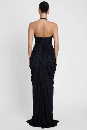 Sophie Halter Plunging Neckline Maxi Dress