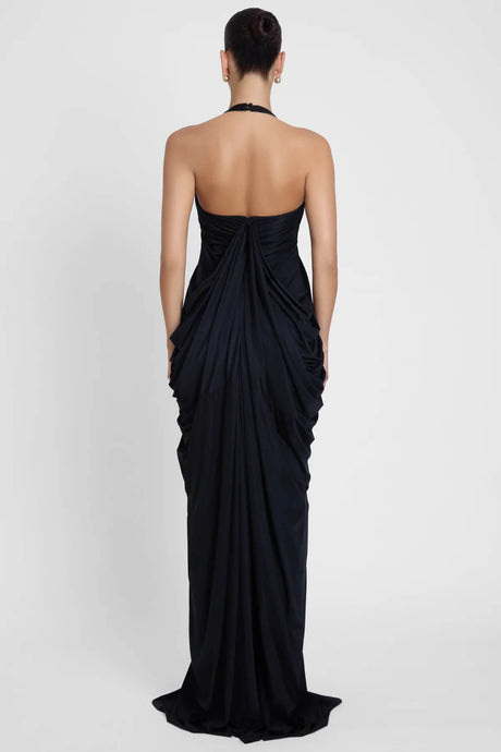 Sophie Halter Plunging Neckline Maxi Dress