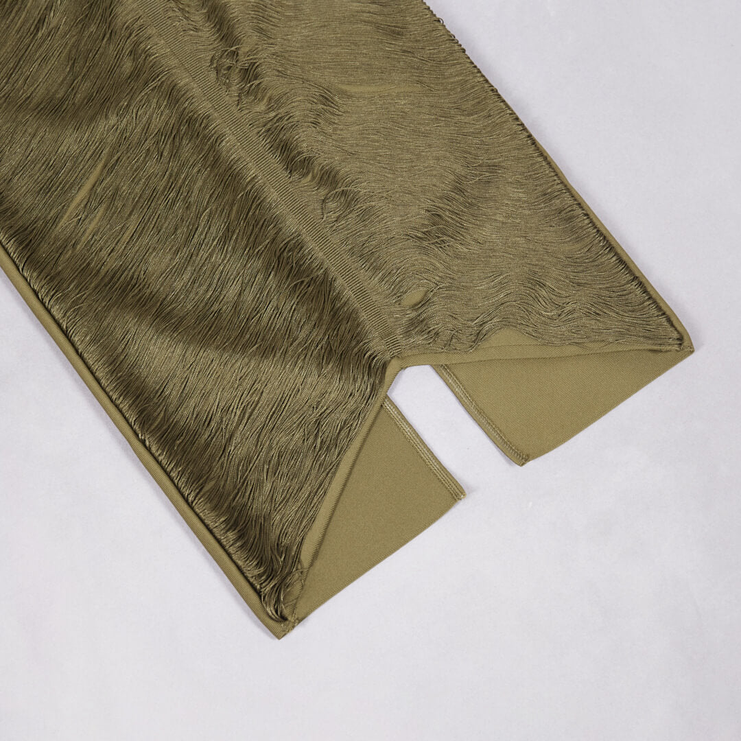 Selmori Jade Ruched Halter Neck Maxi Dress