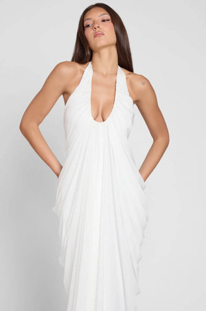 Sophie Halter Plunging Neckline Maxi Dress