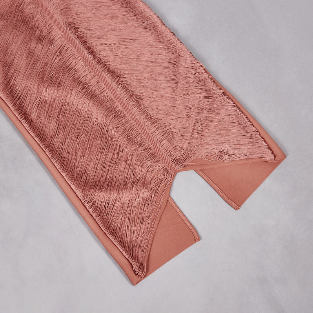 Selmori Jade Ruched Halter Neck Maxi Dress