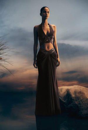 Désir Halter Cutout Maxi Dress